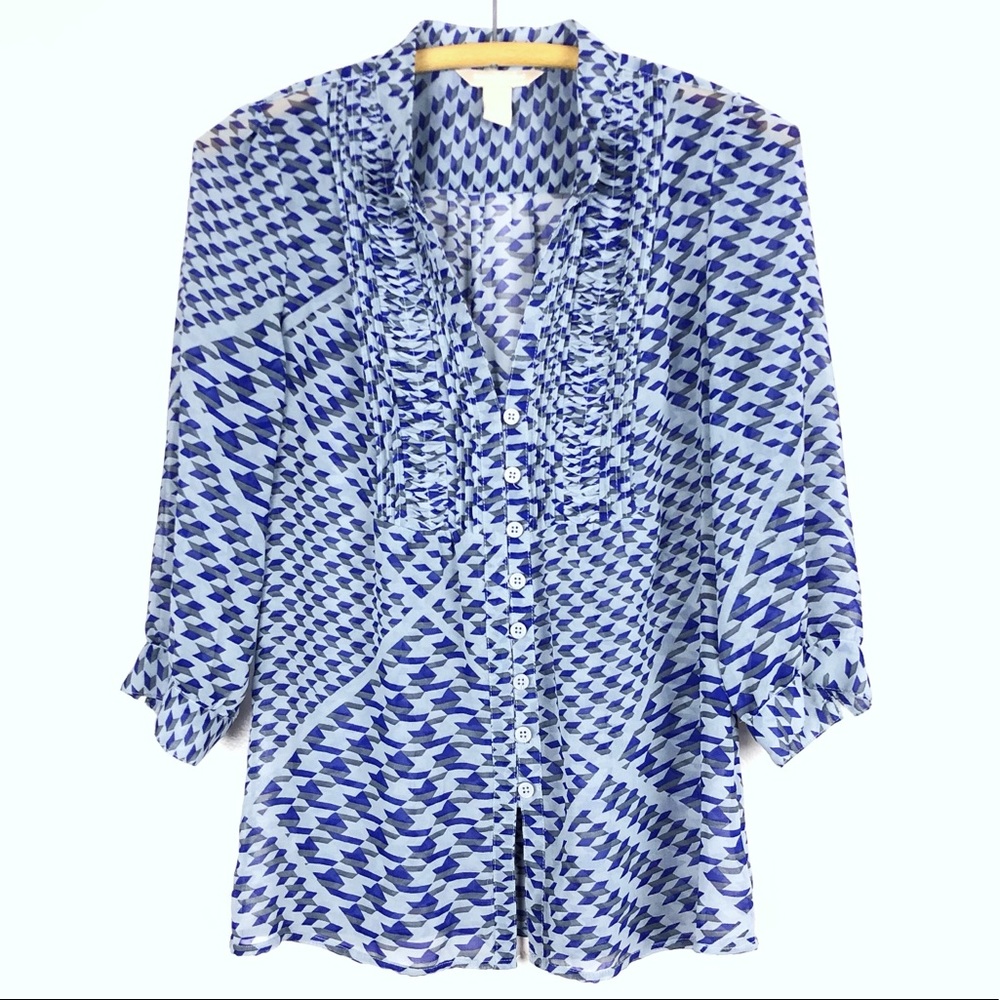 🌿 banana republic semi sheer blouse